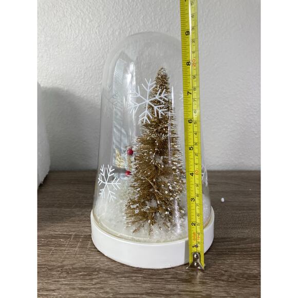 Home LED‎ Glass Dome Christmas Tree Centerpiece Decoration 10" Electronic - Picture 3 of 12